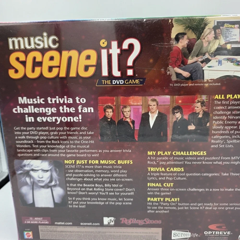 Music‎ Scene It The DVD Game The Premiere Music Trivia Board Game NEW SEALED